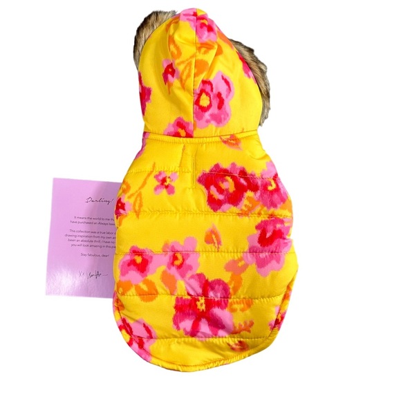 Isaac Mizrahi Floral Printed Dog Coat Size XS - Picture 2 of 8